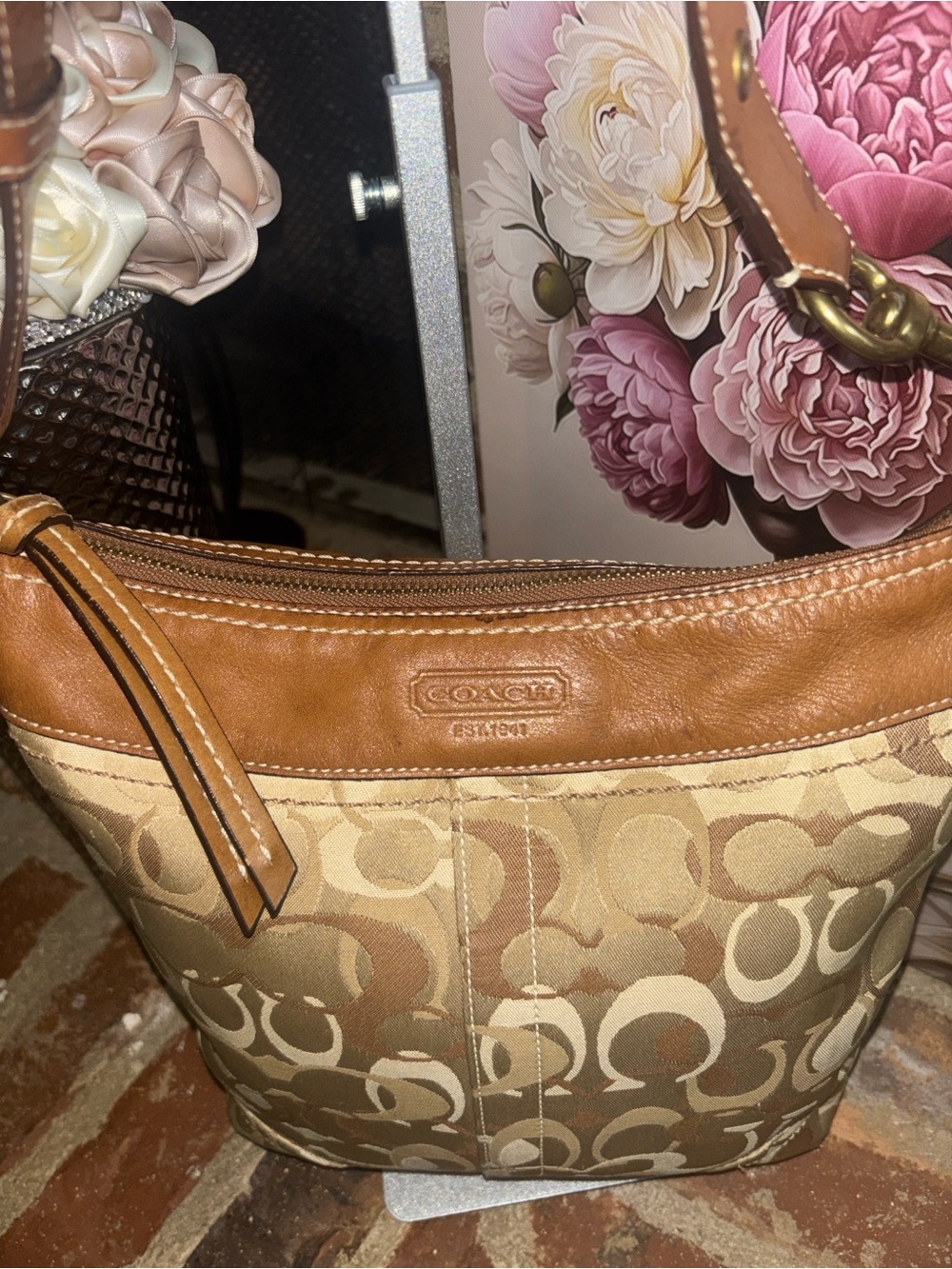 Coach Signature Boho bag Beige and Brown 2006 - Picture 3 of 9